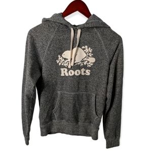 Roots Original Kanga Hoodie, Heather Gray, Made in Canada, Sz XS